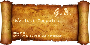 Gálosi Magdolna névjegykártya